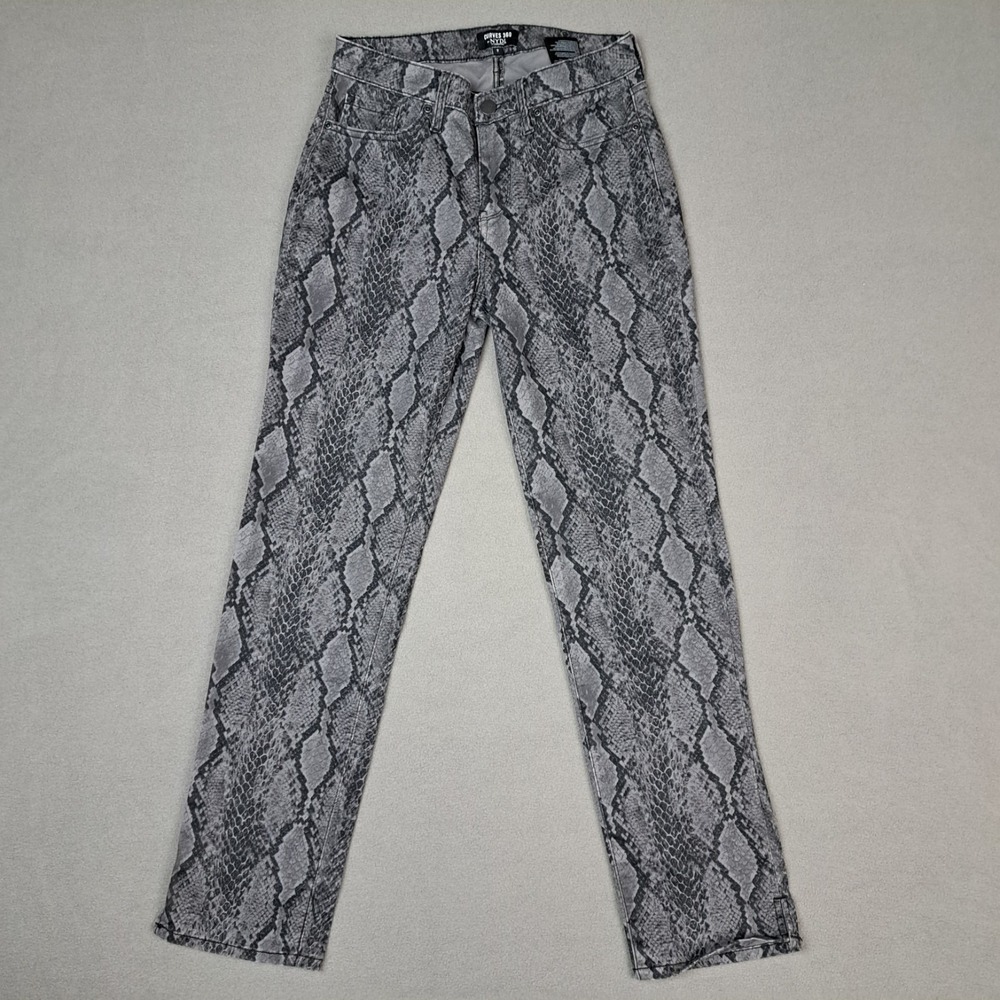 NYDJ Gray Snake Print Skinny Jeans